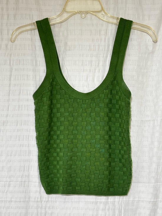 Abercrombie & Fitch Tops - Abercrombie & Fitch Basketweave Knit Tank Green Sz Small